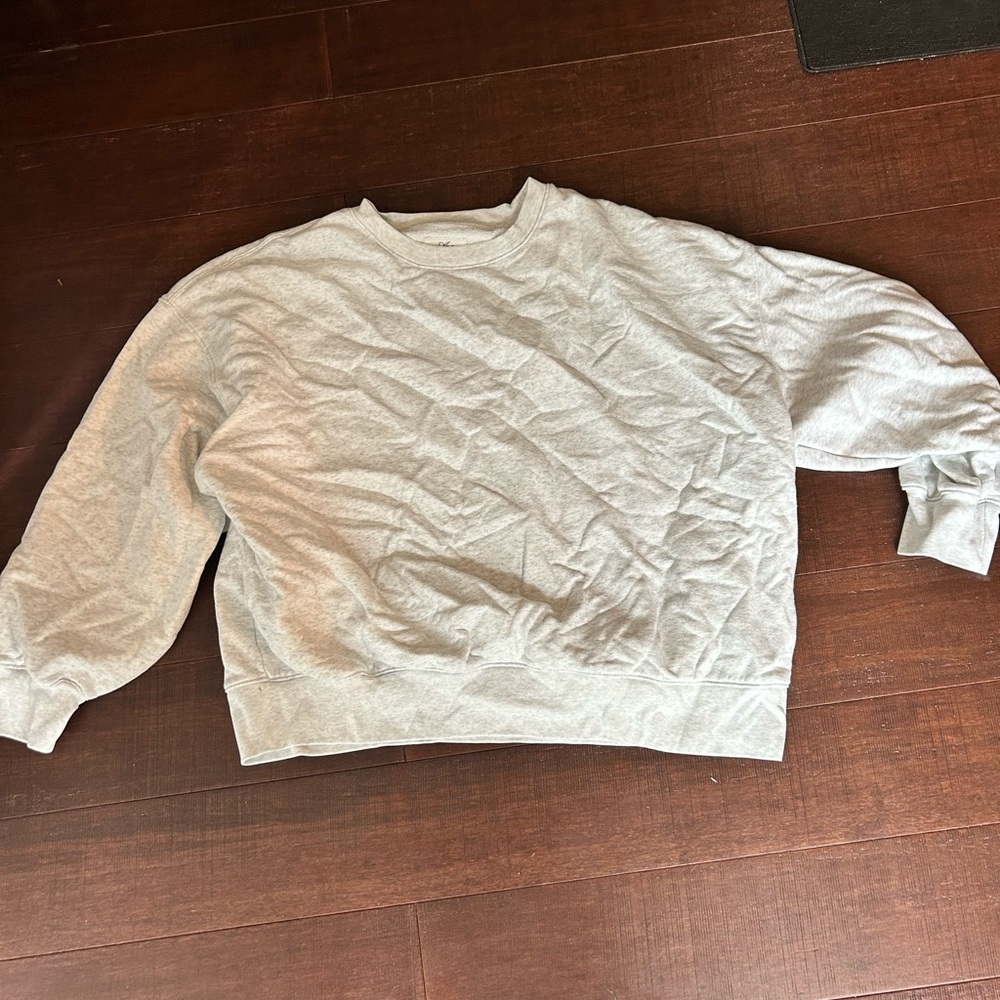 American Eagle Outfitters Classic Gray Crewneck Sweater
